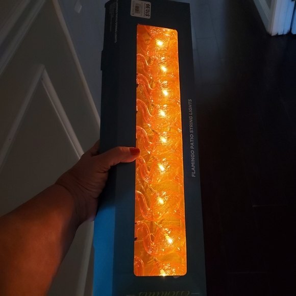 Pink Flamingo Patio String Lights 10 Battery - Picture 6 of 6